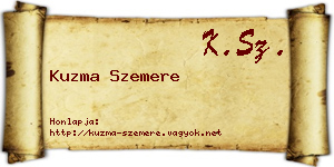 Kuzma Szemere névjegykártya